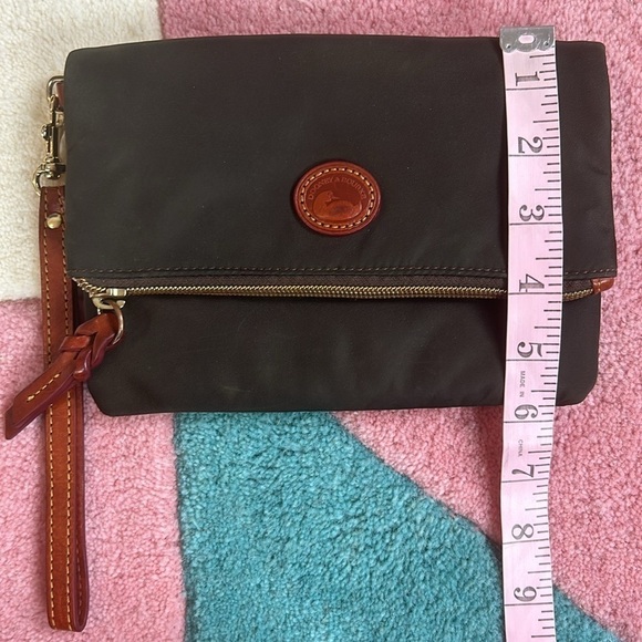 Dooney & Bourke Brown Fold-Over Magnetic Wristlet Bag - Picture 16 of 17
